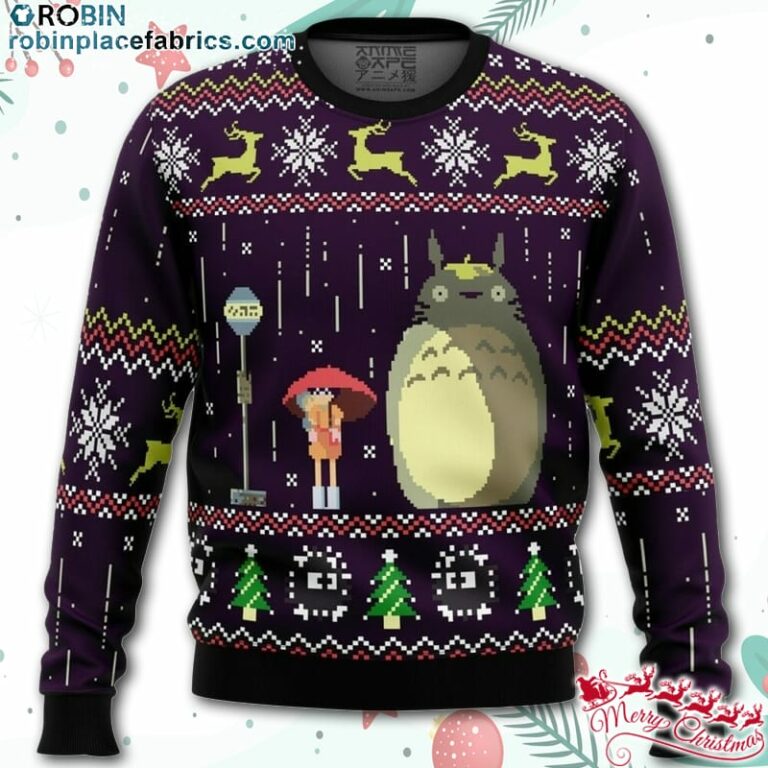 Studio Ghibli Totoro Rain Miyazaki Ugly Christmas Sweater – AOP Sweater