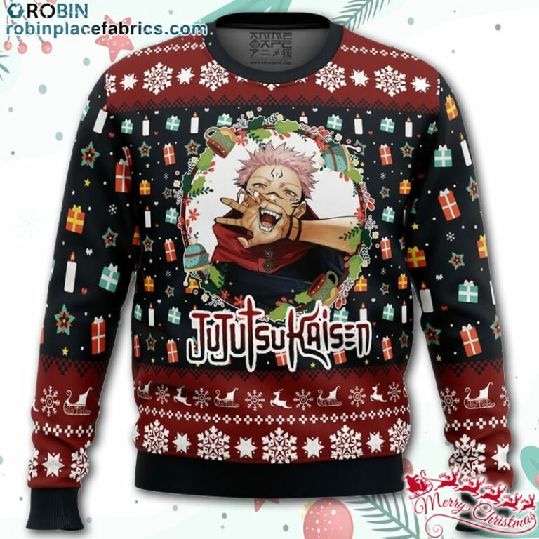 Sukuna Christmas Jujutsu Kaisen Ugly Christmas Sweater – AOP Sweater