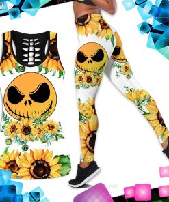 Sunflower Jack Skellington Face Tank Top Legging