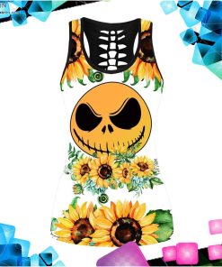 sunflower jack skellington face tank top legging 86 KHZl4