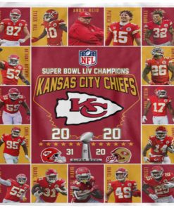 Super Bowl Liv Champions Kansas City Chiefs Blanket
