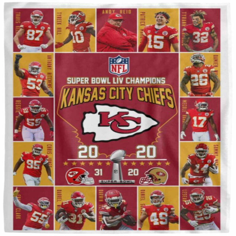 Super Bowl Liv Champions Kansas City Chiefs Blanket
