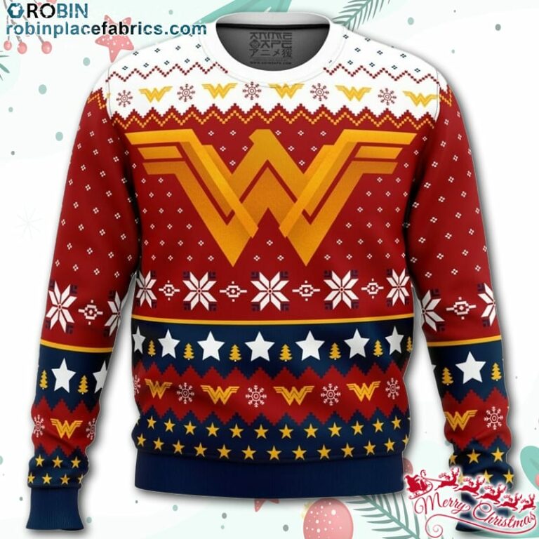 Super Heroes Wonder Woman Christmas Ugly Christmas Sweater – AOP Sweater