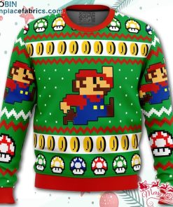 Super Mario Jump Ugly Christmas Sweater – AOP Sweater