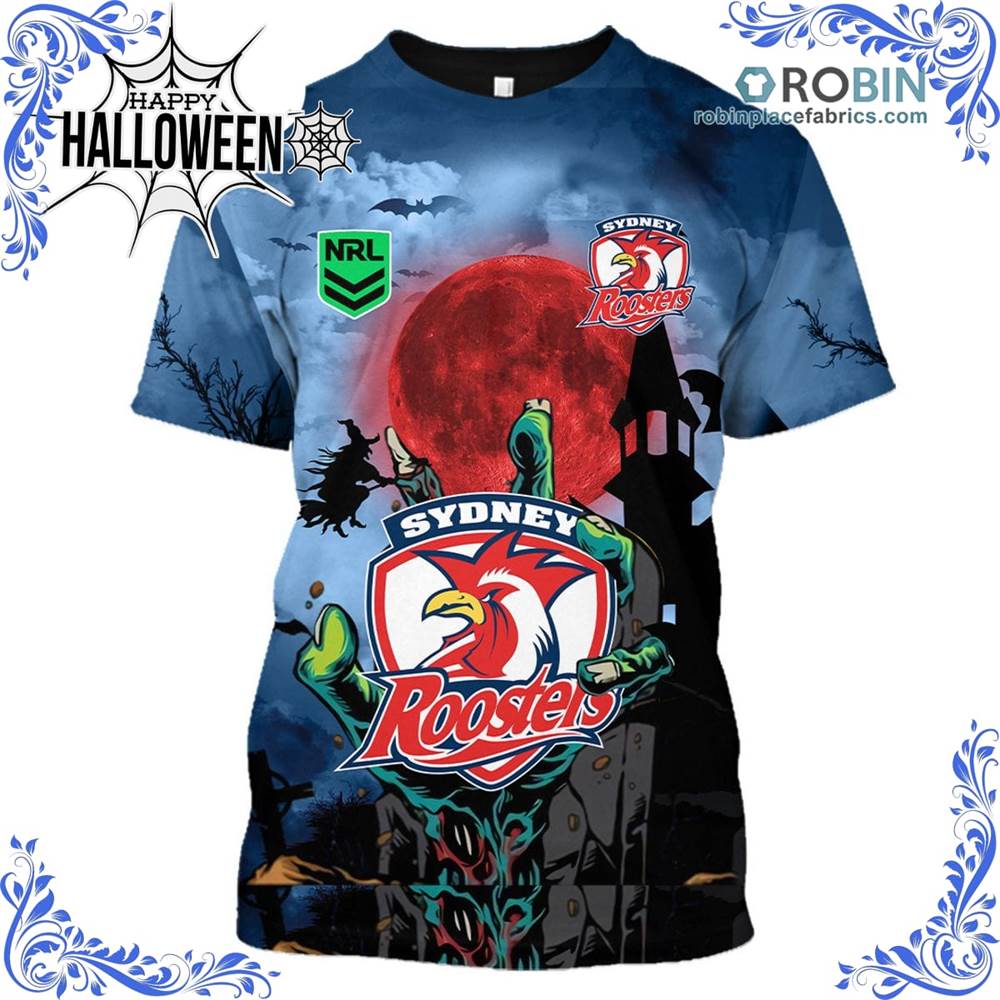Sydney Roosters Halloween Is Coming All Over Print - AOP Shirt ...
