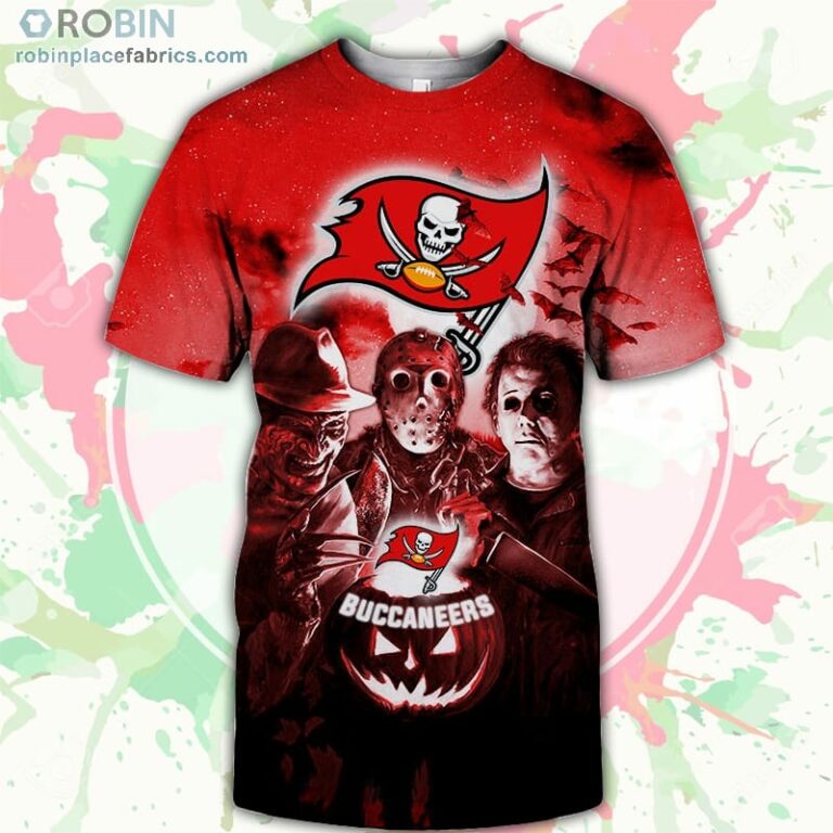 Tampa Bay Buccaneers T Shirt Halloween Horror Night Aop Tshirt Robinplacefabrics 3306