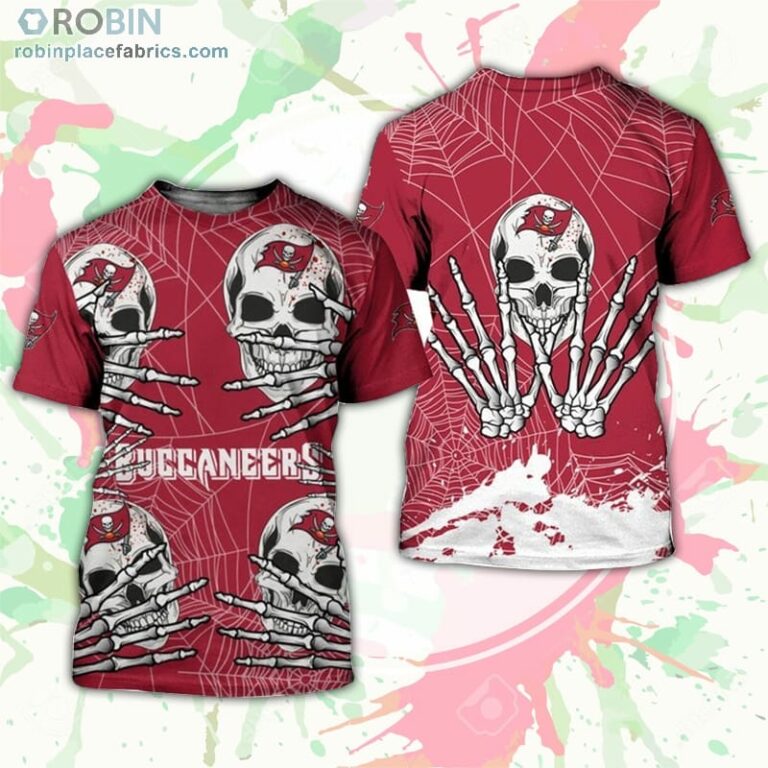 Tampa Bay Buccaneers T-Shirt Skull For Halloween Graphic – AOP Tshirt