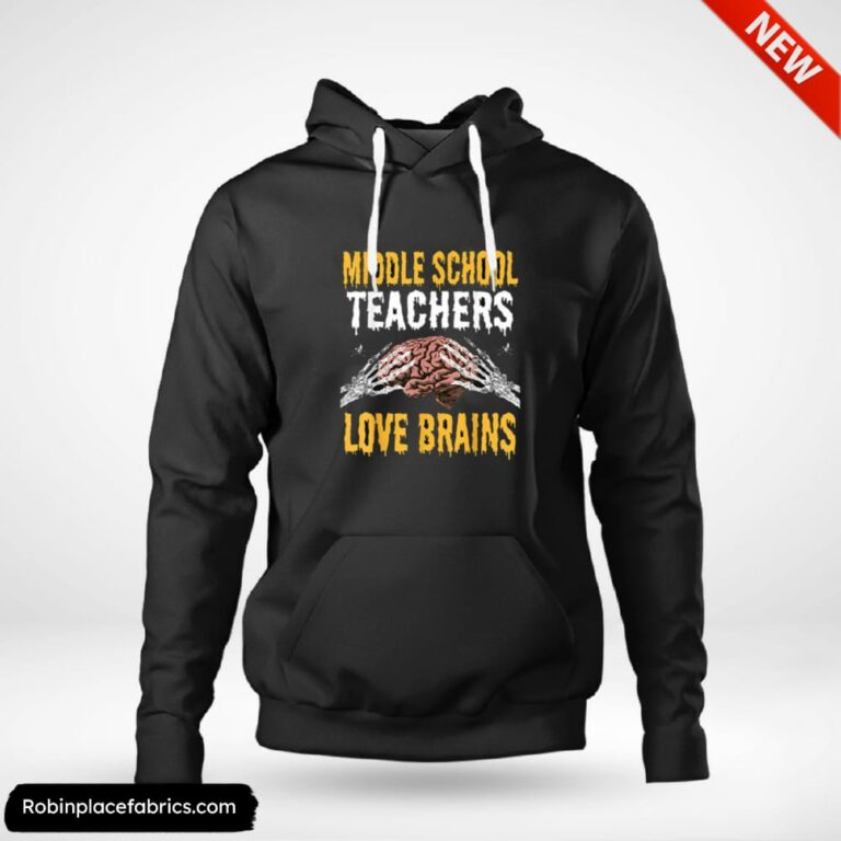 Teacher Halloween Middle School Teachers Love Brains Shirt