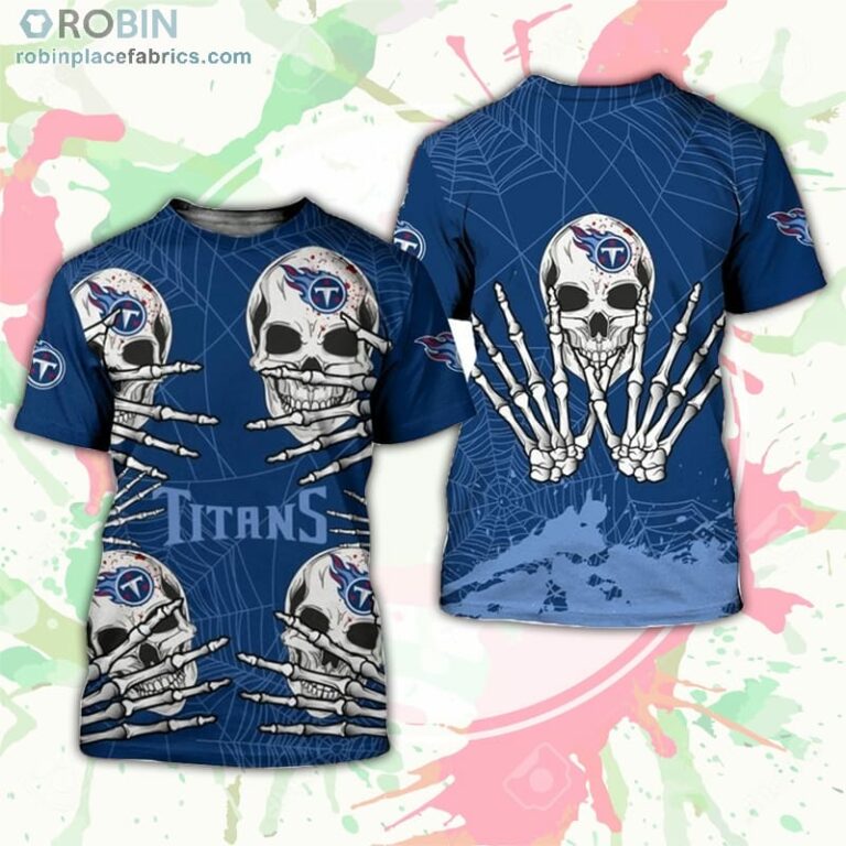 Tennessee Titans T-Shirt Skull For Halloween Graphic – AOP Tshirt