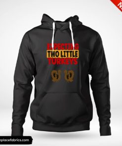 thanksgiving pregnancy expecting two little turkeys twin baby gender hoodie pvt4ns