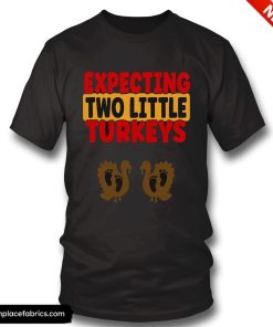 thanksgiving pregnancy expecting two little turkeys twin baby gender t shirt azs2ff