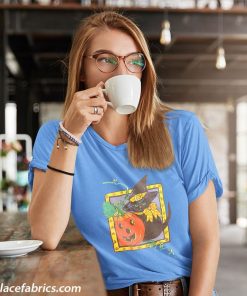 the black cat and pumpkin halloween shirt 3 XUsEB