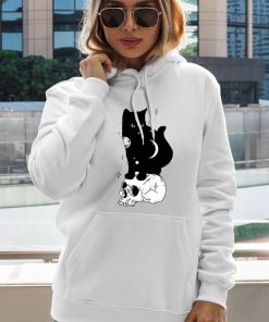 The Black Cat on the Skull Halloween Graphic Shirt