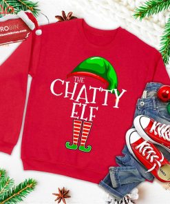 the chatty elf group matching family christmas gift funny ugly christmas sweatshirt 4 WiKsq
