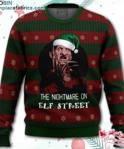 The Nightmare On Elf Street Freddy Krueger Ugly Christmas Sweater – AOP Sweater