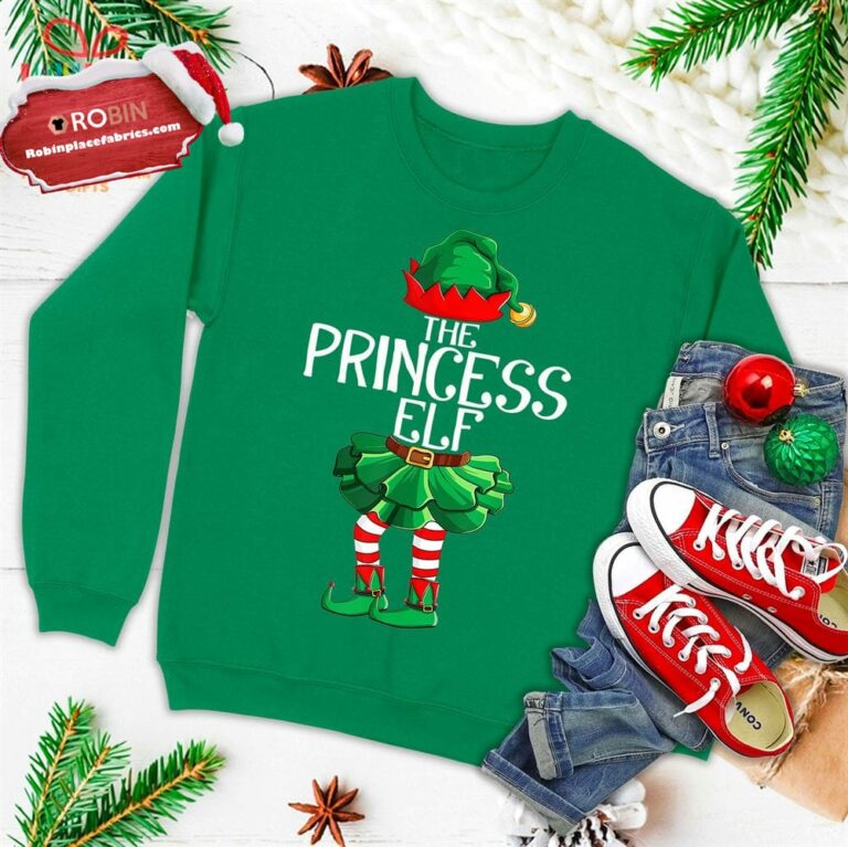 The Princess Elf Group Matching Family Christmas Gift Ugly Christmas Sweatshirt
