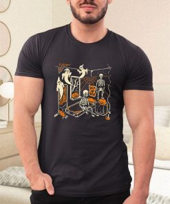 the skull and ghost with pumpkins halloween shirt 3 iBuuW
