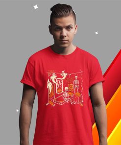 the skull and ghost with pumpkins halloween shirt 4 AIGmO