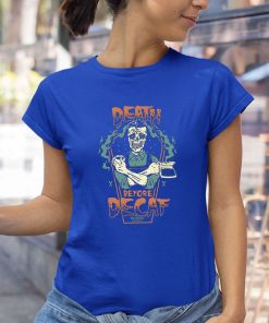 the skull with tea vintage style shirt 5 5lGL8