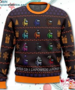 There Is One Impostor Among Us Ugly Christmas Sweater – AOP Sweater