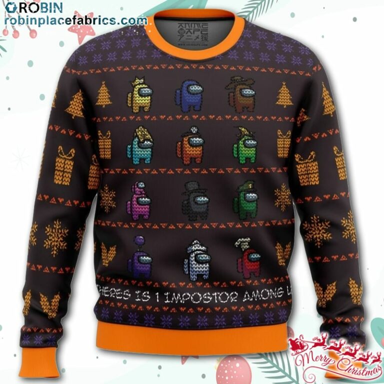 There Is One Impostor Among Us Ugly Christmas Sweater – AOP Sweater