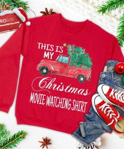 this is my christmas movie watching with vintage truck ugly christmas sweatshirt 4 En9yi