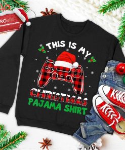 this is my christmas pajama shirt gamer video game ugly christmas sweatshirt 3 4NFEZ
