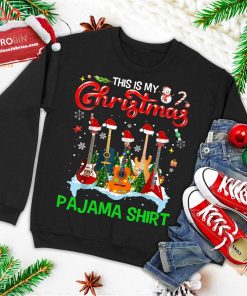 this is my christmas pajama shirt guitar christmas music ugly christmas sweatshirt 1 U6cil