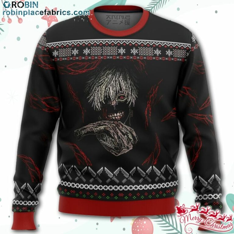 Tokyo Ghoul Dark Kaneki Ugly Christmas Sweater – AOP Sweater