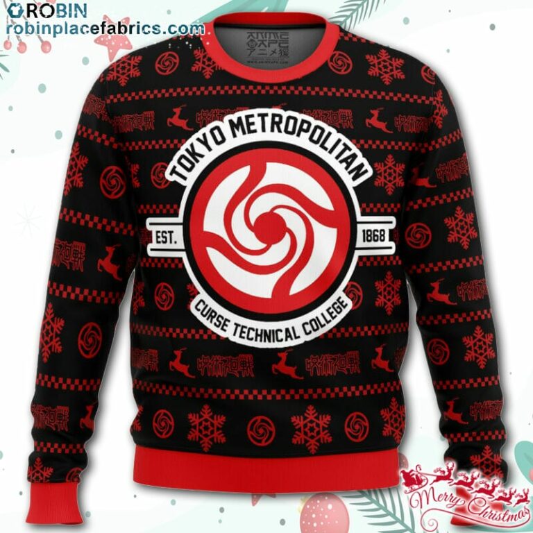 Tokyo Metropolitan Jujutsu Kaisen Ugly Christmas Sweater – AOP Sweater