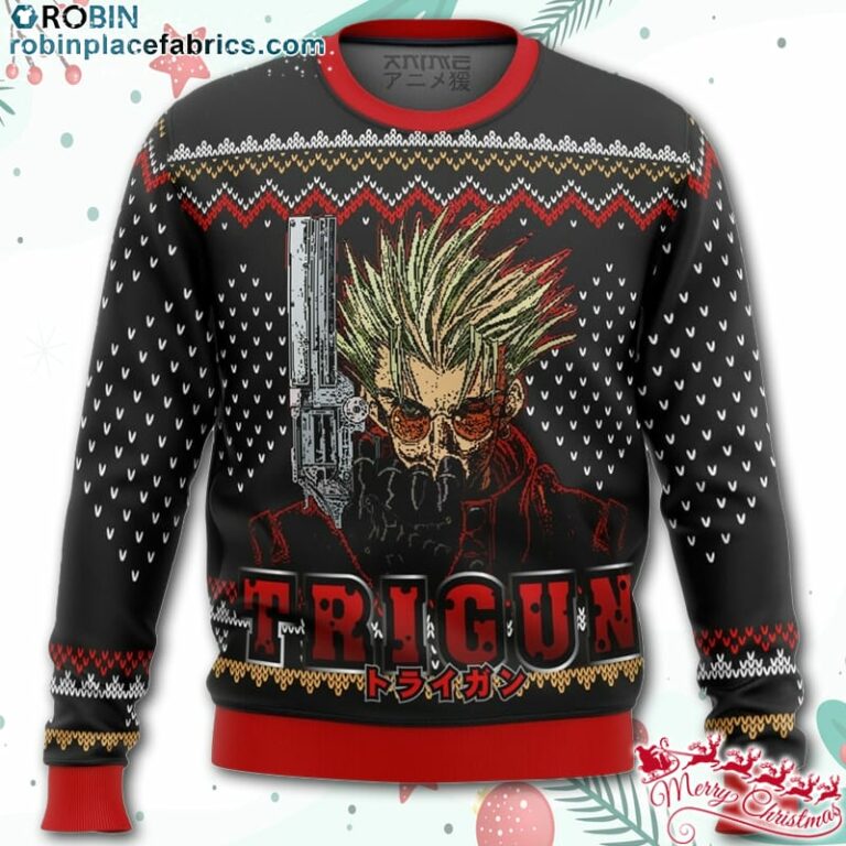 Trigun Vash Emblem Ugly Christmas Sweater – AOP Sweater