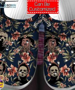 Halloween Clogs – Personalized Tropical Horror Faces Pattern Crocs Shoes