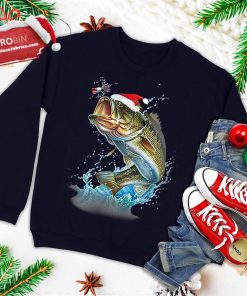 ugly fishing christmas bass fish tshirt merry fishmas pajama ugly christmas sweatshirt 1 1AId0