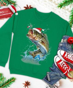 ugly fishing christmas bass fish tshirt merry fishmas pajama ugly christmas sweatshirt 4 9V1hP