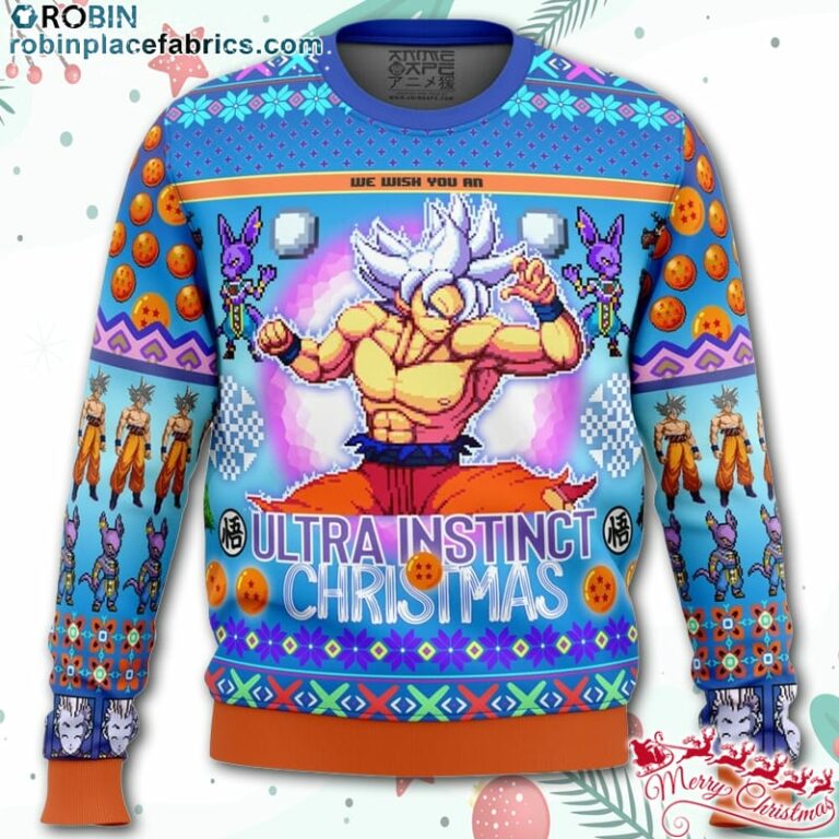 Ultra Instinct Goku Dragon Ball Super Ugly Christmas Sweater – AOP Sweater