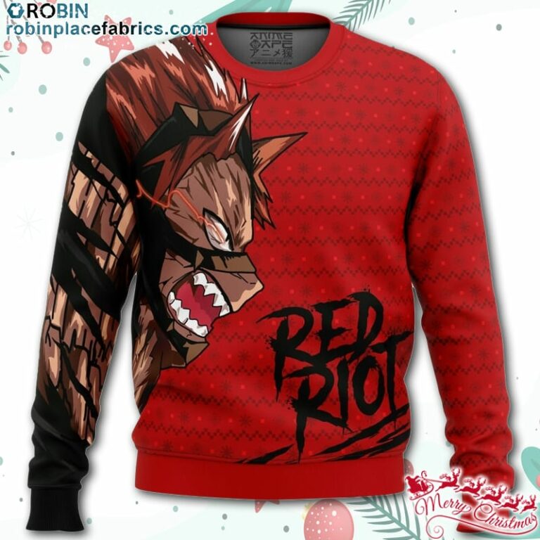 Unbreakable Red Riot My Hero Academia Ugly Christmas Sweater – AOP Sweater