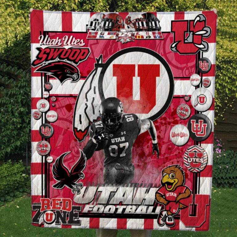 Utah Utes Wild Quilt & Fleece Blanket