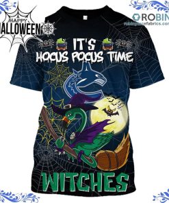 Vancouver Canucks Halloween Jersey Flamingo Witches Hocus Pocus All Over Print – AOP Shirt