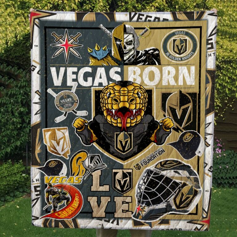 Vegas Golden Knights Quilt Blanket #1