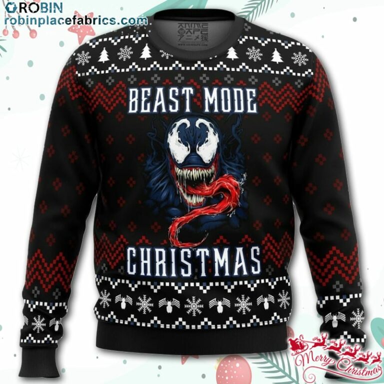 Venom Beast Mode Christmas Ugly Christmas Sweater – AOP Sweater