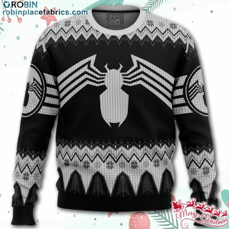 Venom Marvel Venom Symbol Ugly Christmas Sweater – AOP Sweater