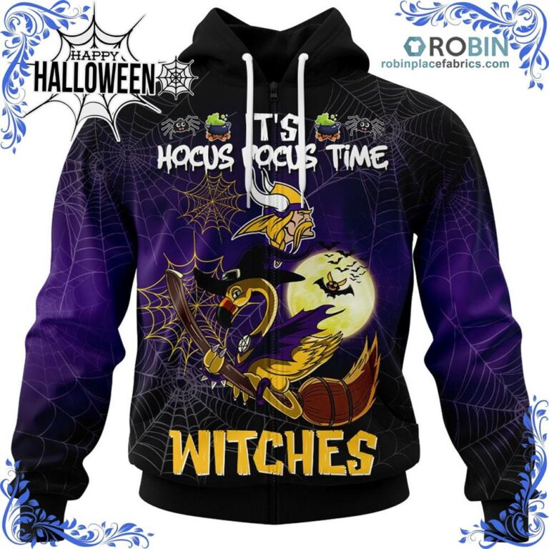Vikings NFL Halloween Jersey Falmingo Witches Hocus Pocus All Over Print – AOP Shirt