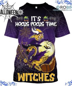 Vikings NFL Halloween Jersey Falmingo Witches Hocus Pocus All Over Print – AOP Shirt