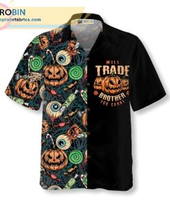 Vintage Halloween Scary Pumpkin Casual Short Sleeve Hawaiian Shirts Vintage Halloween Scary Pumpkin Casual Short Sleeve Hawaiian Shirts