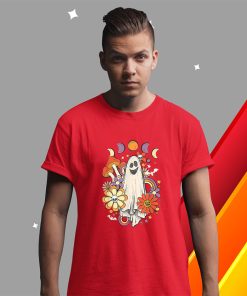 Vintage Halloween Spooky Ghost Floral Hippie Spooky Ghost Shirt