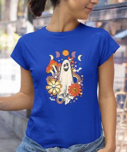 vintage halloween spooky ghost floral hippie spooky ghost shirt 215 a2smbo