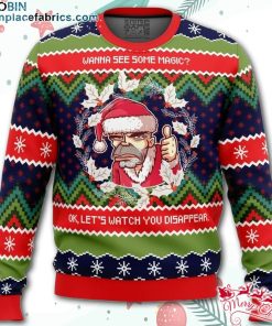 Wanna see some magic Bad Santa Ugly Christmas Sweater – AOP Sweater