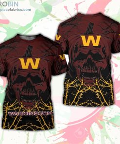 Washington Football Team T-Shirt Halloween Pumpkin Skull – AOP Tshirt