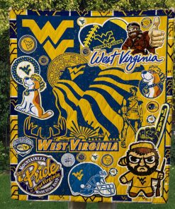 West Virginia Mountaineers Quilt Blanket #1