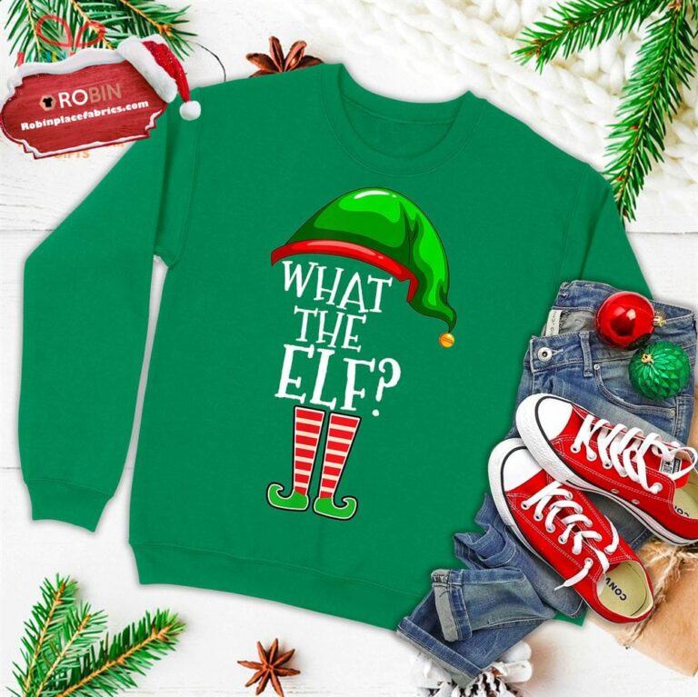What The Elf Group Matching Family Christmas Gift Outfit Ugly Christmas Sweatshirt